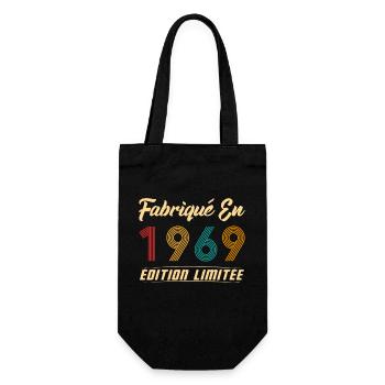 Fabriqué en 1969 Vintage Cadeau D'anniversaire - Sac à bouteille - noir - Devant