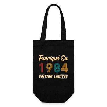 Fabriqué en 1984 Vintage Cadeau D'anniversaire - Sac à bouteille - noir - Devant