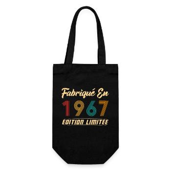 Fabriqué en 1967 Vintage Cadeau D'anniversaire - Sac à bouteille - noir - Devant