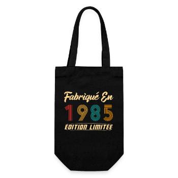 Fabriqué en 1985 Vintage cadeau d'anniversaire - Sac à bouteille - noir - Devant