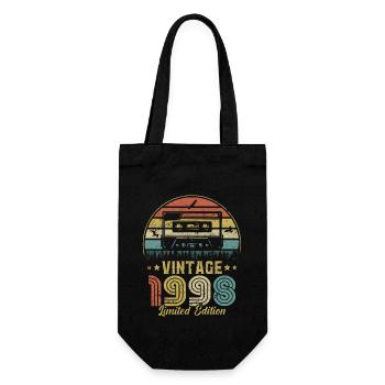 Vintage cassette 1998 - Gift Bag for Bottles - black - Front