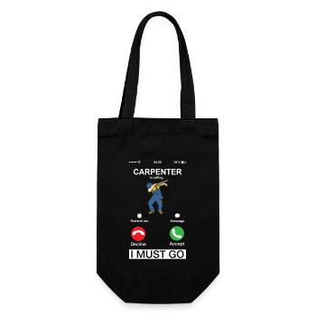 Carpenter nennt Holzbearbeitung lustiges Wortspiel - Geschenkbeutel für Flaschen - Schwarz - Vorne