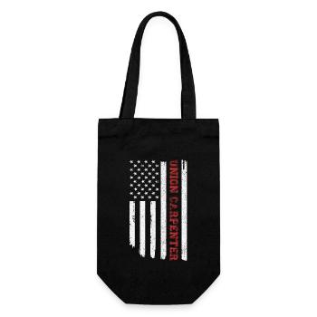 Vintage American USA Flagge Union Tischler Humor - Geschenkbeutel für Flaschen - Schwarz - Vorne