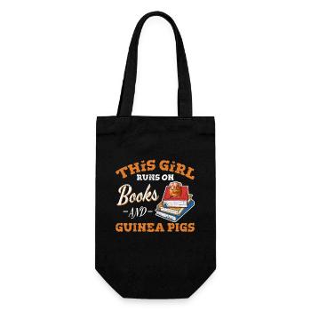 Cette fille court sur les livres et l’amante des cochons d’Inde Maman - Sac à bouteille - noir - Devant