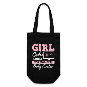 Drôle de fille Codeur Code de programmation informatique Développement Web - Sac à bouteille - noir - Devant