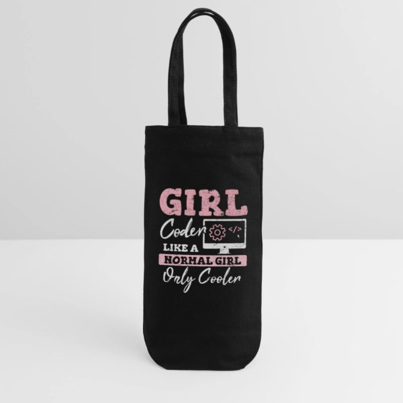 Drôle de fille Codeur Code de programmation informatique Développement Web Sac à bouteille