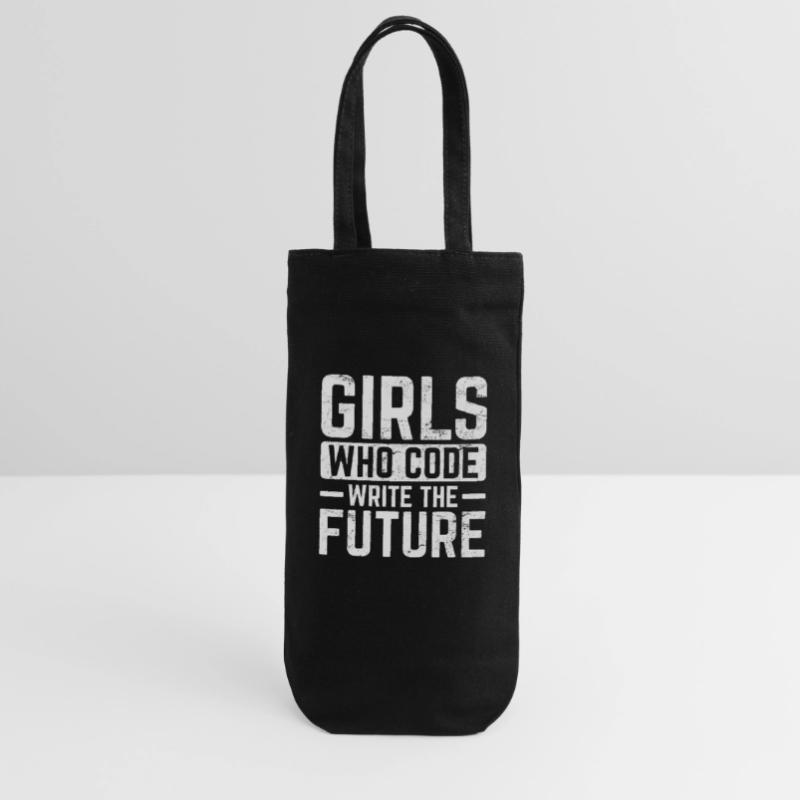 Girl Coder Write The Future Software Programmer Co Geschenkbeutel für Flaschen