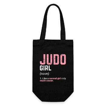 Judo Girl Womens Martial Arts Daughter Wife Sister - Geschenkbeutel für Flaschen - Schwarz - Vorne