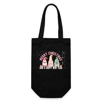 Joyeux Noël Bonne Année Mignonnes Gnome Girls - Sac à bouteille - noir - Devant