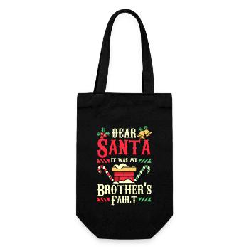 Cher Père Noël, c’était la faute de mon frère - Sac à bouteille - noir - Devant
