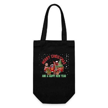 Joyeux Noël Bonne Année Homme en pain d’épices - Sac à bouteille - noir - Devant