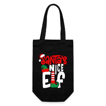 Lutin de Nice du Père Noël - Sac à bouteille - noir - Devant