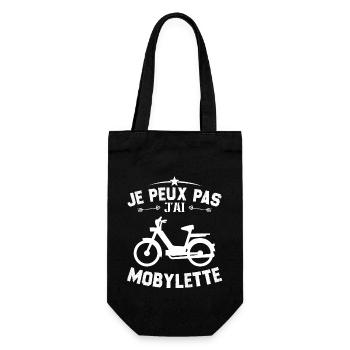 Je Peux Pas J'ai Mobylette Cadeau - Sac à bouteille - noir - Devant