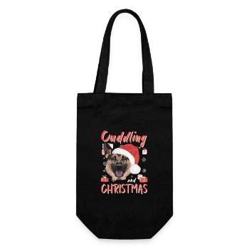 German Shepherd Merry Christmas - Gift Bag for Bottles - black - Front