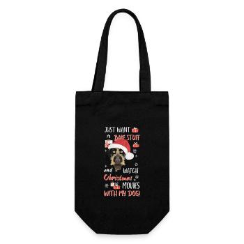 German Wirehair Merry Christmas - Gift Bag for Bottles - black - Front