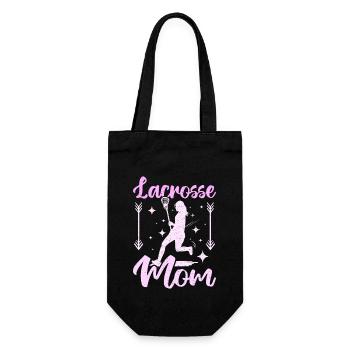 Mothers Day Mommy Lacrosse Mom - Geschenkbeutel für Flaschen - Schwarz - Vorne