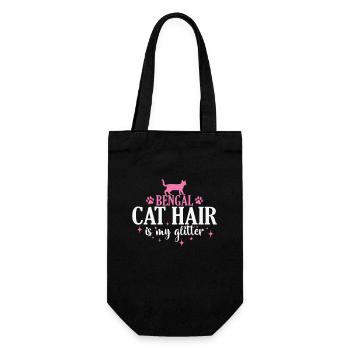 Bengal Cat Hair est mon chat domestique à paillettes - Sac à bouteille - noir - Devant