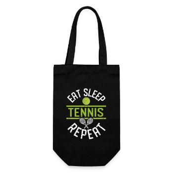 Drôle de joueur de sport Entraîneur Fan Nourriture Sommeil - Sac à bouteille - noir - Devant