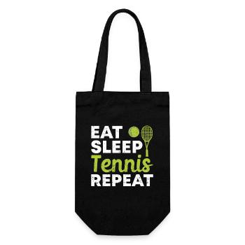 Manger du tennis endormi Répéter des sports amusants - Sac à bouteille - noir - Devant