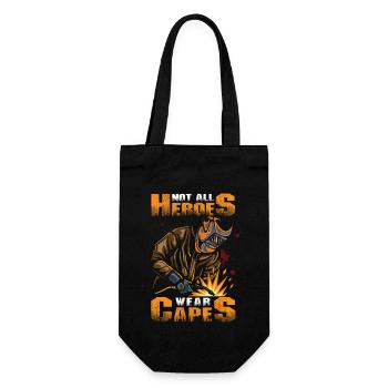 Not All Heroes Wear Capes Funny Welding Cool - Gift Bag for Bottles - black - Front