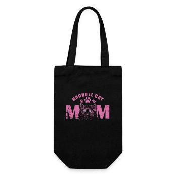 Ragdoll Cat Mom Domestic Cat Pet Breed - Gift Bag for Bottles - black - Front