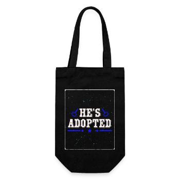 He's Adopted T-Shirt - Gift Bag for Bottles - black - Front