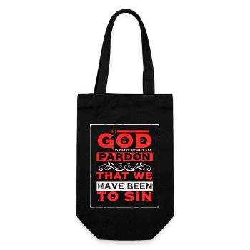 God Pardon That We To Sin T-Shirt - Gift Bag for Bottles - black - Front