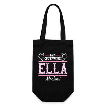 Ella Geschenkidee Geschenk Geburtstag - Geschenkbeutel für Flaschen - Schwarz - Vorne