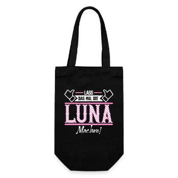 Luna Geschenkidee Geschenk Geburtstag - Geschenkbeutel für Flaschen - Schwarz - Vorne