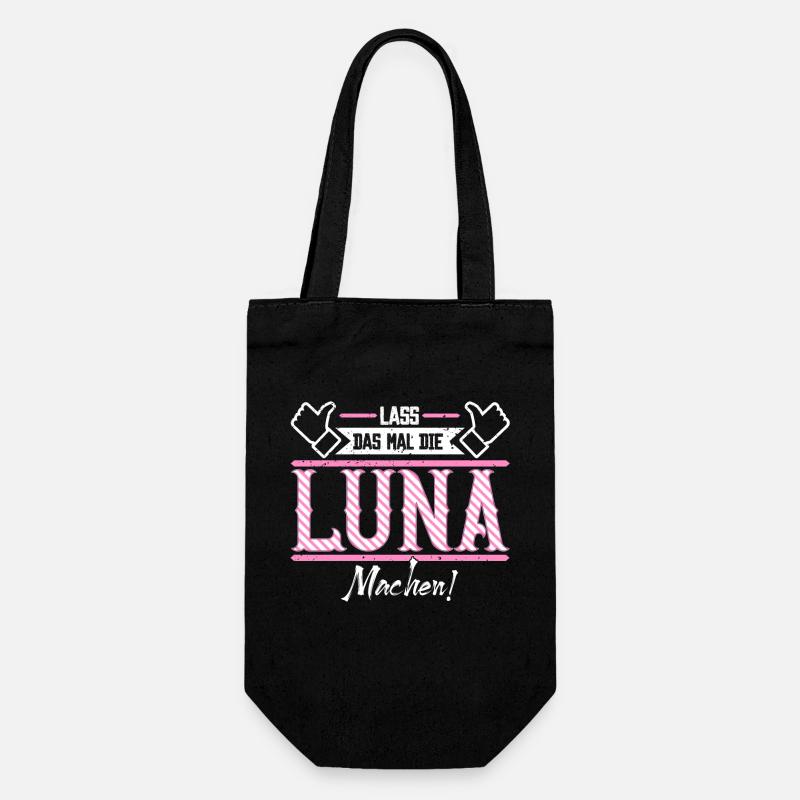 Luna Geschenkidee Geschenk Geburtstag - Geschenkbeutel für Flaschen - Schwarz