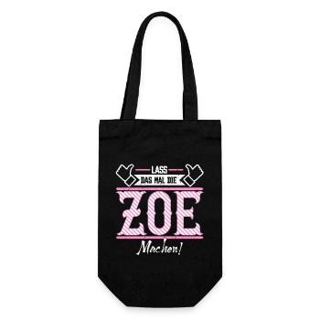 Zoe Geschenkidee Geschenk Geburtstag - Geschenkbeutel für Flaschen - Schwarz - Vorne