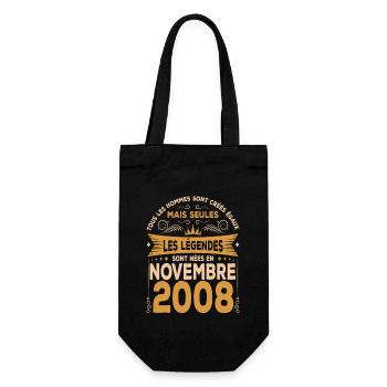Les Légendes Sont Nées En Novembre 2008 - Sac à bouteille - noir - Devant