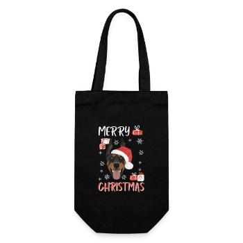 Doberman Joyeux Noël - Sac à bouteille - noir - Devant