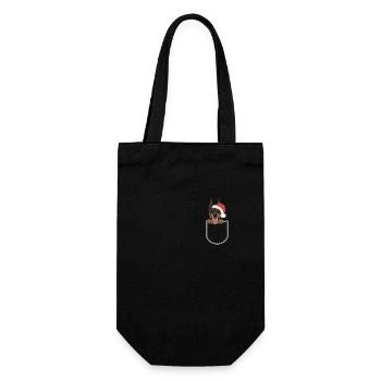 Doberman Merry Christmas - Gift Bag for Bottles - black - Front