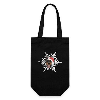 Doberman Joyeux Noël - Sac à bouteille - noir - Devant