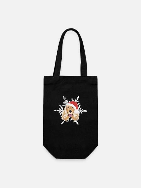 Deutsch Cocker Spaniel Joyeux Noël - Sac à bouteille - noir