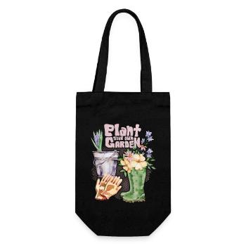 Gärtner, Garten, Gartenarbeit Spruch - Geschenkbeutel für Flaschen - Schwarz - Vorne