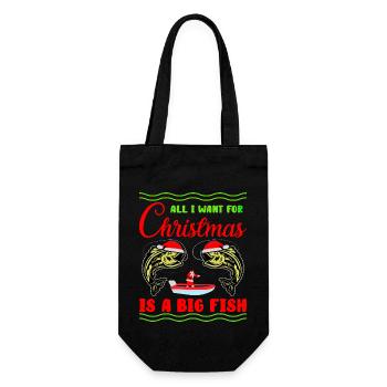 Tout ce que je veux pour Noël, c’est un gros poisson - Sac à bouteille - noir - Devant