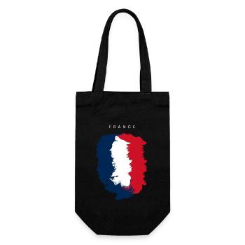 France outfit - Geschenkbeutel für Flaschen - Schwarz - Vorne