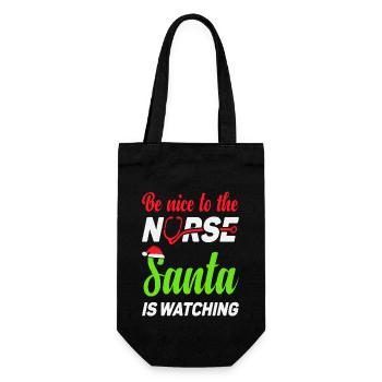 Be nice to the Nurse - Gift Bag for Bottles - black - Front