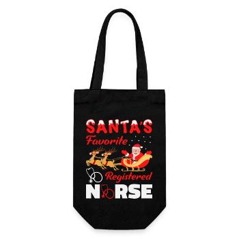 Santa's Favorite Nurse outfit - Gift Bag for Bottles - black - Front
