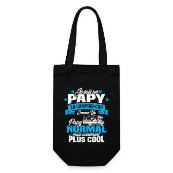 Un papy en camping-car comme un papy normal - Sac à bouteille - noir - Devant