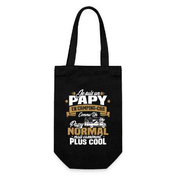 Un papy en camping-car comme un papy normal - Sac à bouteille - noir - Devant