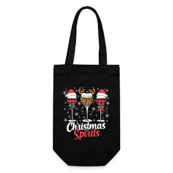 Christmas spirits - Gift Bag for Bottles - black - Front