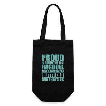 Fier parent d’un chat ragdoll Hauskatze - Sac à bouteille - noir - Devant