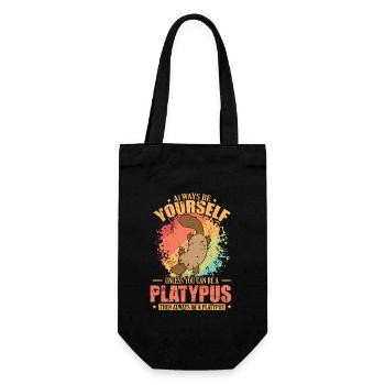 Always be Yourself unless you can be a Platypus - Gift Bag for Bottles - black - Front