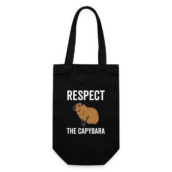 Respect The Capybara - Gift Bag for Bottles - black - Front
