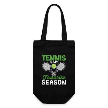 Le tennis est ma saison préférée Funny Sport Fan - Sac à bouteille - noir - Devant