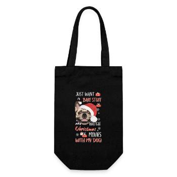 Français Bulldog Joyeux Noël - Sac à bouteille - noir - Devant