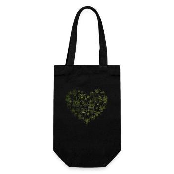 Succulent Cactus Cute Plants Funny Plant Lover Hou - Gift Bag for Bottles - black - Front